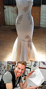 Wool wedding gown